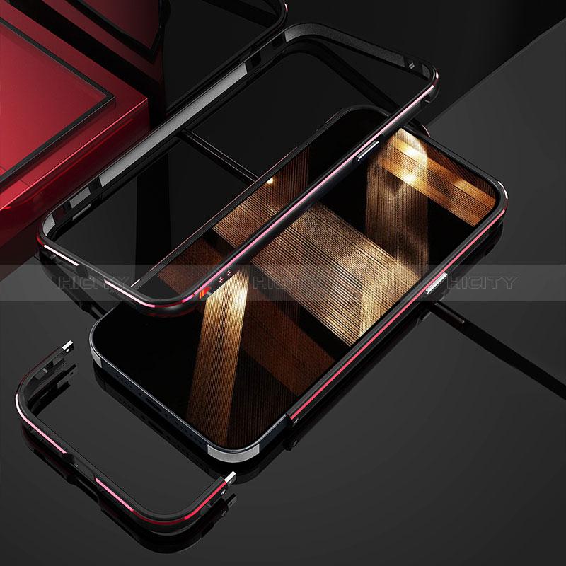 Coque Bumper Luxe Aluminum Metal Etui A01 pour Apple iPhone 15 Plus