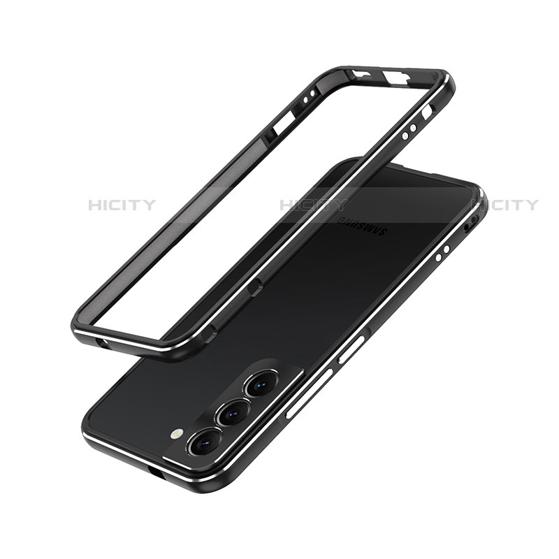 Coque Bumper Luxe Aluminum Metal Etui A01 pour Samsung Galaxy S21 5G Noir Plus