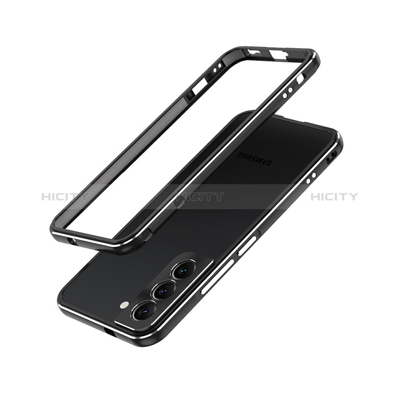 Coque Bumper Luxe Aluminum Metal Etui A01 pour Samsung Galaxy S24 Plus 5G Noir Plus