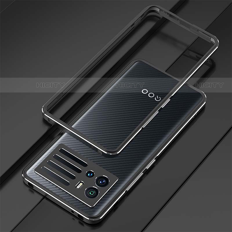 Coque Bumper Luxe Aluminum Metal Etui A01 pour Vivo iQOO 9 5G Noir Plus