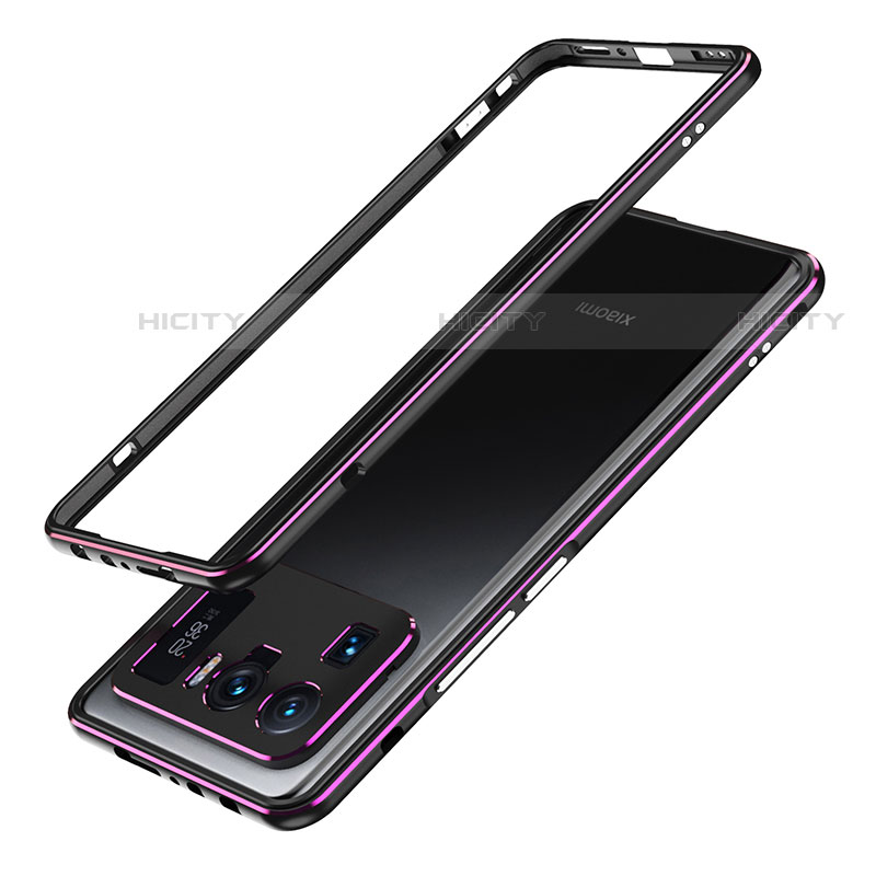 Coque Bumper Luxe Aluminum Metal Etui A01 pour Xiaomi Mi 11 Ultra 5G Violet Plus
