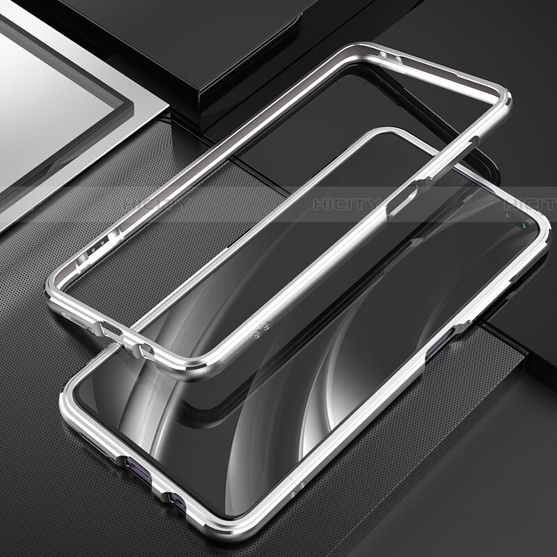 Coque Bumper Luxe Aluminum Metal Etui A01 pour Xiaomi Redmi K30 5G Argent Plus