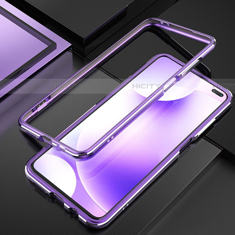 Coque Bumper Luxe Aluminum Metal Etui A01 pour Xiaomi Redmi K30i 5G Violet Plus