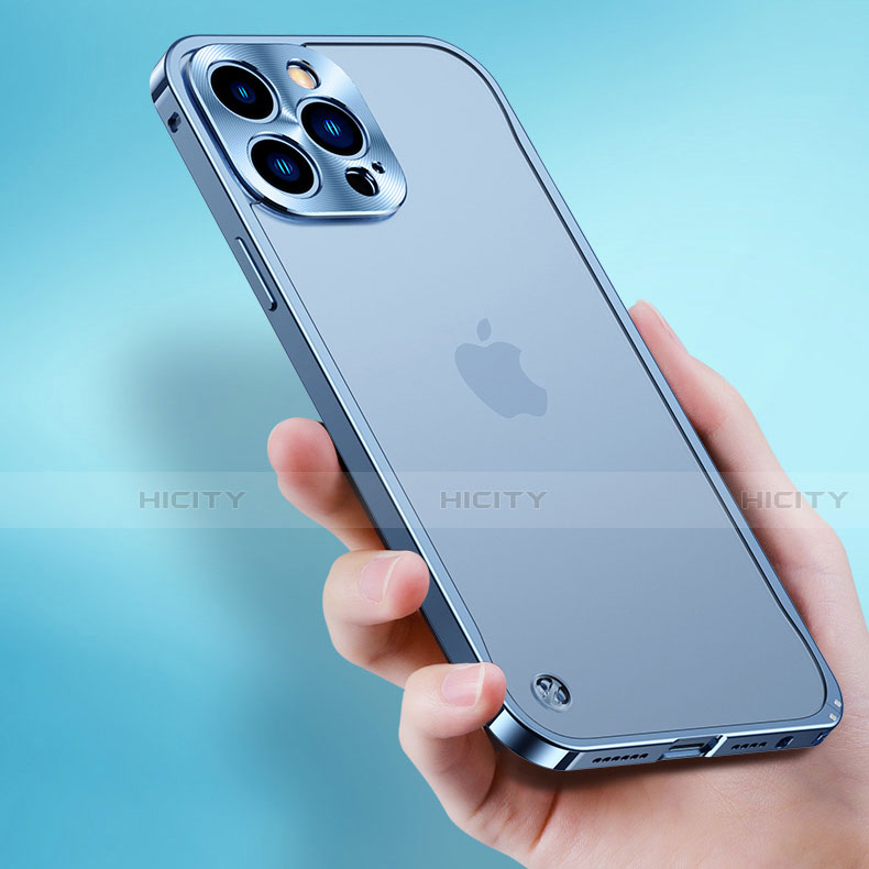 Coque Bumper Luxe Aluminum Metal Etui A04 pour Apple iPhone 14 Pro Max Plus