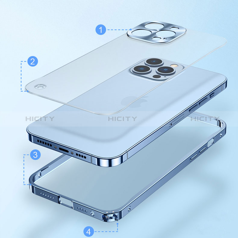 Coque Bumper Luxe Aluminum Metal Etui A04 pour Apple iPhone 15 Plus Plus