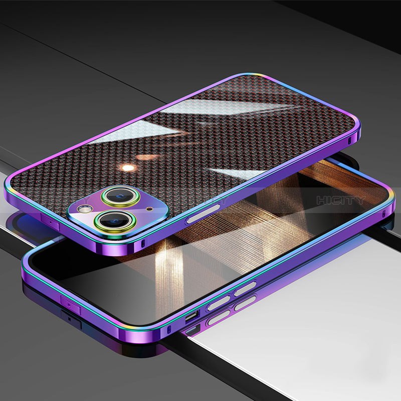 Coque Bumper Luxe Aluminum Metal Etui JL1 pour Apple iPhone 15 Plus Colorful Plus