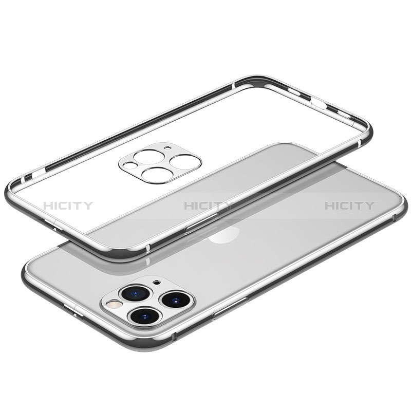 Coque Bumper Luxe Aluminum Metal Etui JL2 pour Apple iPhone 15 Pro Argent Plus