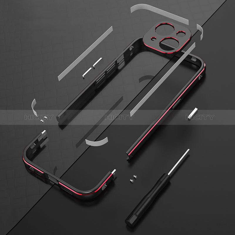 Coque Bumper Luxe Aluminum Metal Etui JZ1 pour Apple iPhone 15 Plus