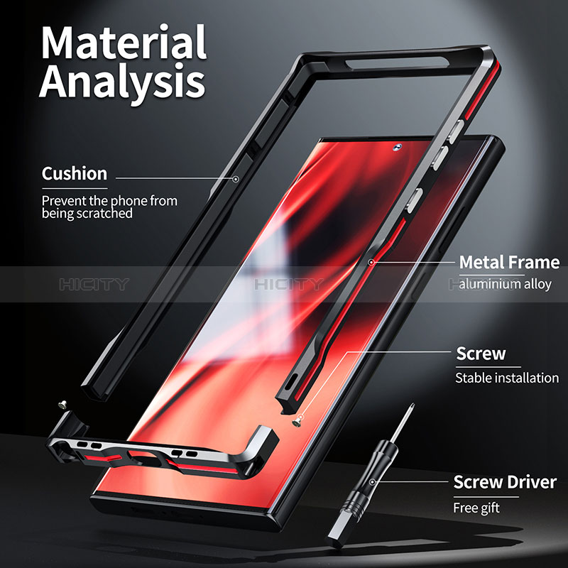 Coque Bumper Luxe Aluminum Metal Etui LK1 pour Samsung Galaxy S22 Ultra 5G Plus