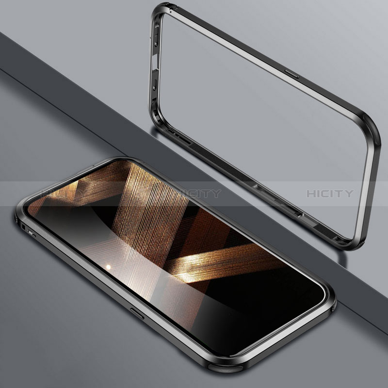 Coque Bumper Luxe Aluminum Metal Etui LK2 pour Apple iPhone 15 Plus Noir Plus