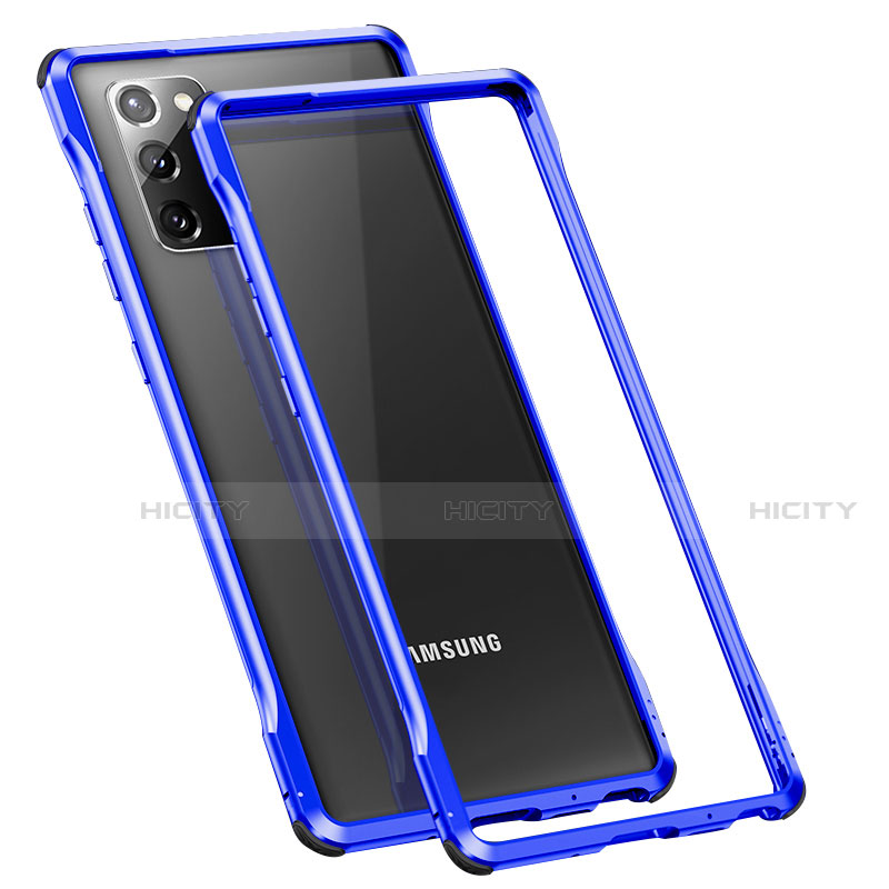 Coque Bumper Luxe Aluminum Metal Etui N01 pour Samsung Galaxy Note 20 5G Bleu Plus
