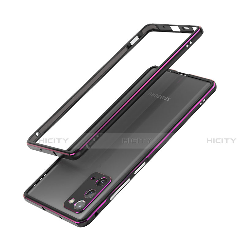 Coque Bumper Luxe Aluminum Metal Etui N03 pour Samsung Galaxy Note 20 5G Violet Plus