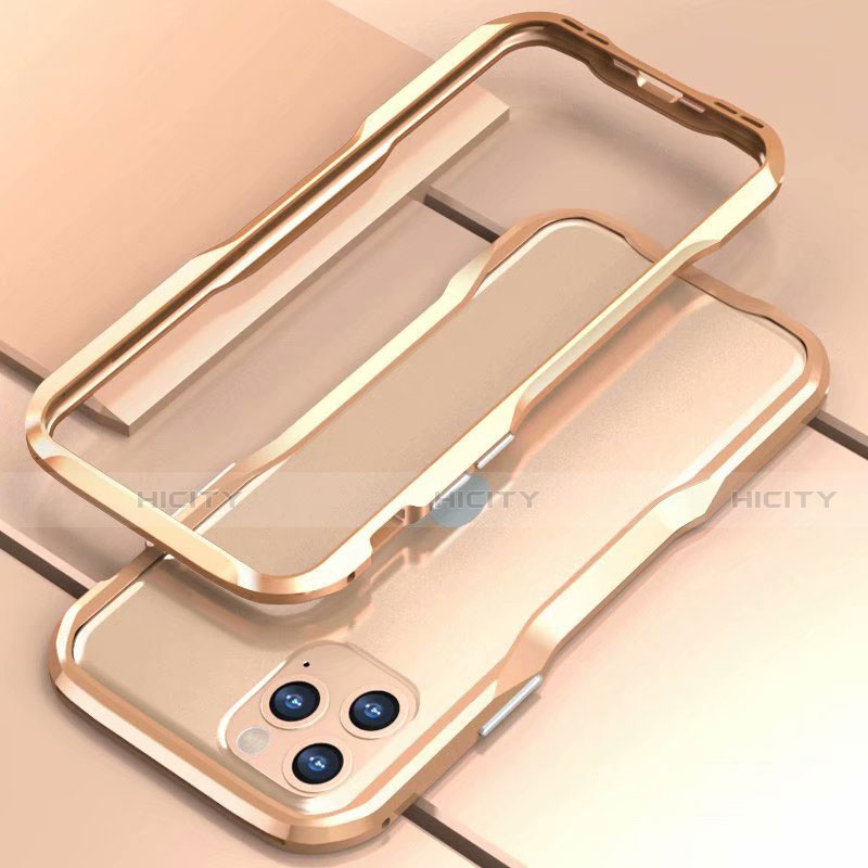 Coque Bumper Luxe Aluminum Metal Etui pour Apple iPhone 11 Pro Max Or Plus