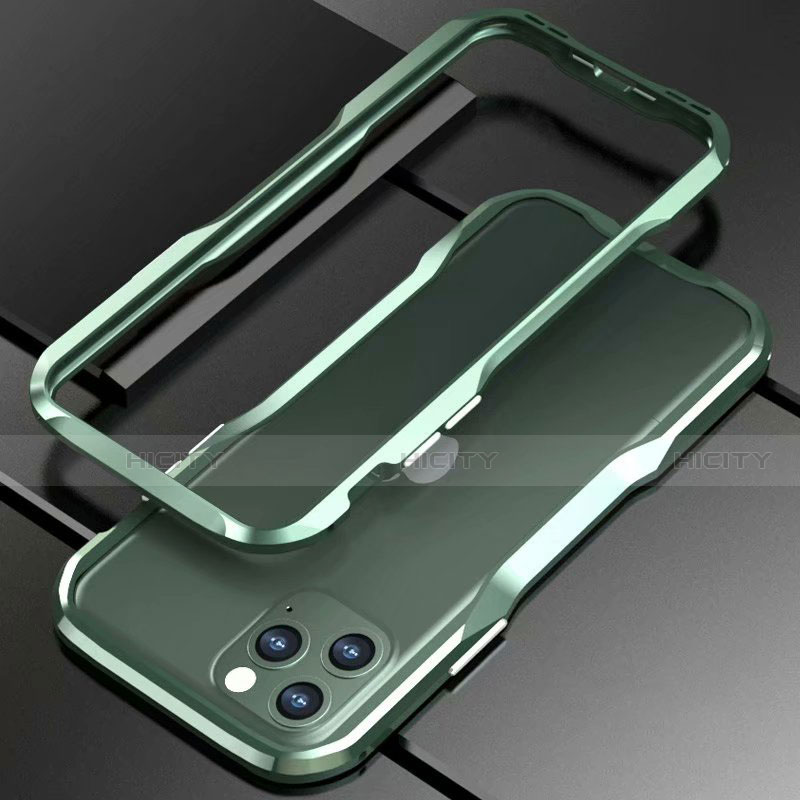 Coque Bumper Luxe Aluminum Metal Etui pour Apple iPhone 11 Pro Max Vert Plus