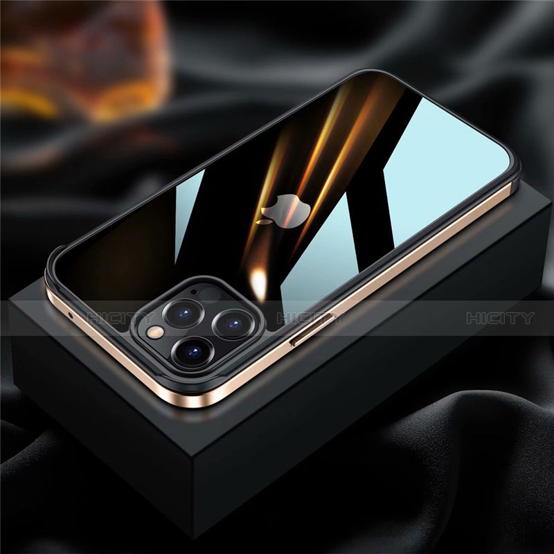 Coque Bumper Luxe Aluminum Metal Etui pour Apple iPhone 12 Pro Max Or Plus