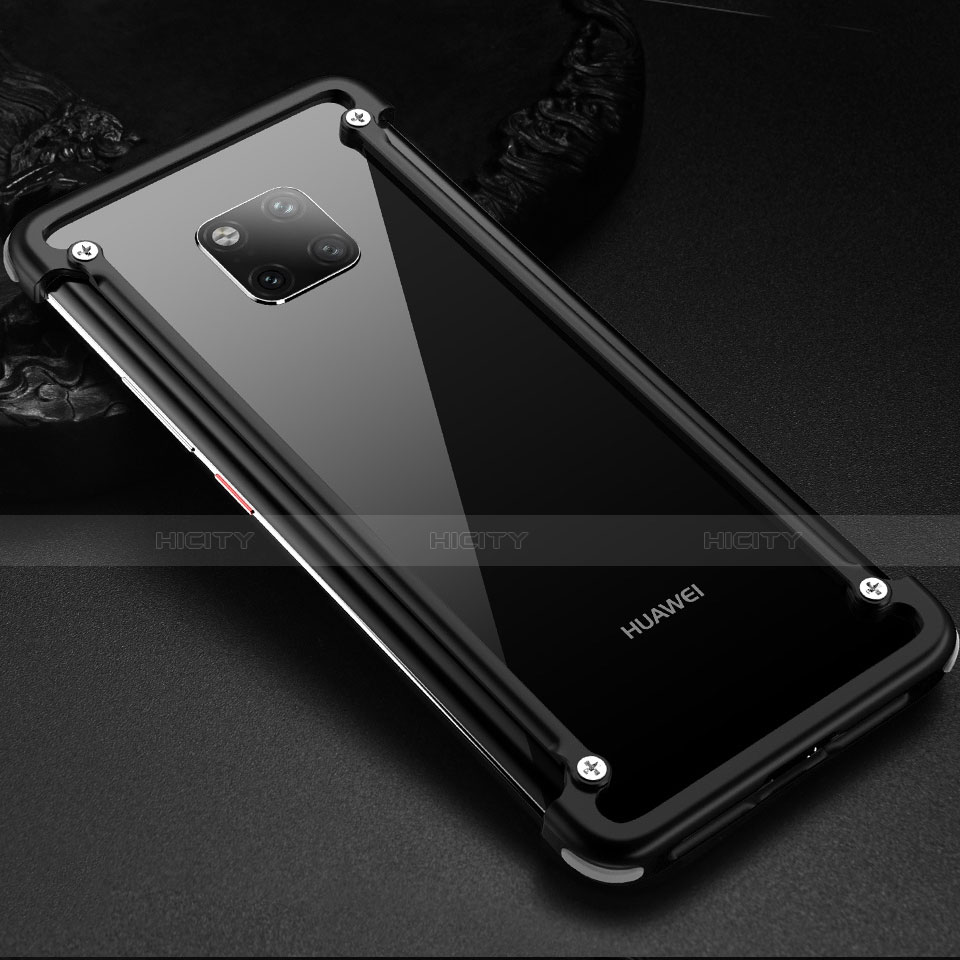 Coque Bumper Luxe Aluminum Metal Etui pour Huawei Mate 20 Pro Noir Plus