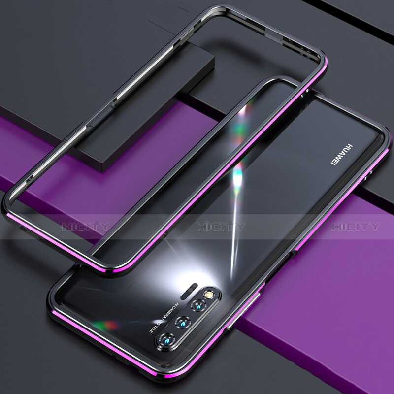 Coque Bumper Luxe Aluminum Metal Etui pour Huawei Nova 6 Violet Plus