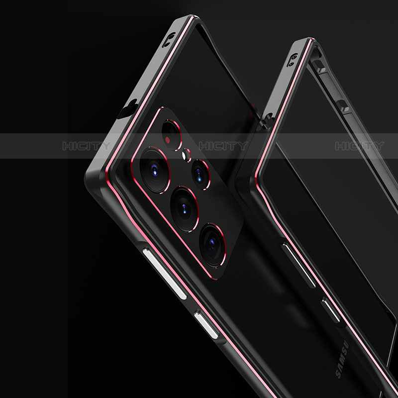 Coque Bumper Luxe Aluminum Metal Etui pour Samsung Galaxy S22 Ultra 5G Plus