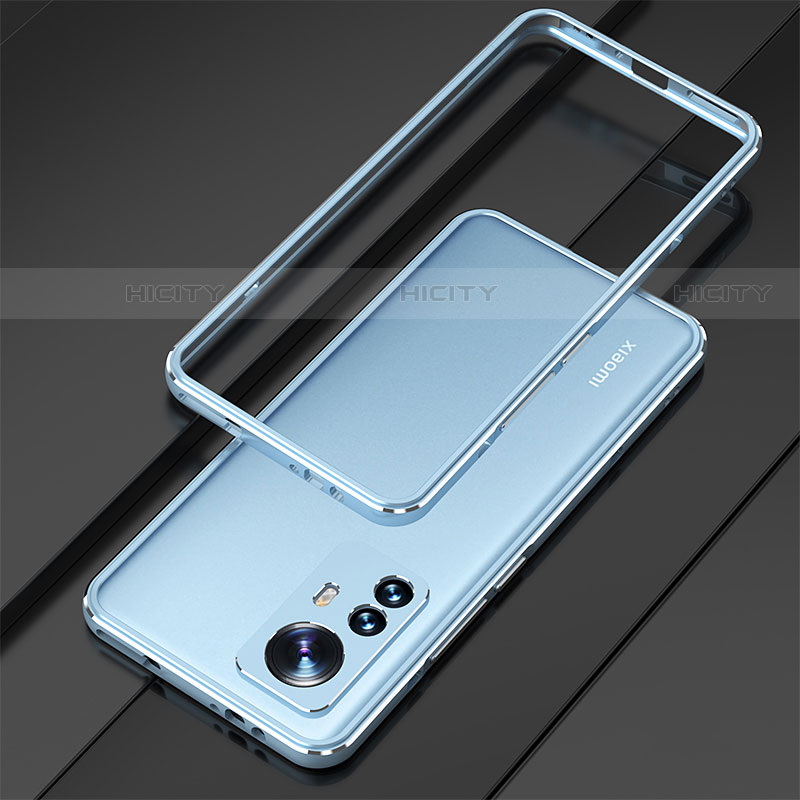 Coque Bumper Luxe Aluminum Metal Etui pour Xiaomi Mi 12S Pro 5G Bleu Plus