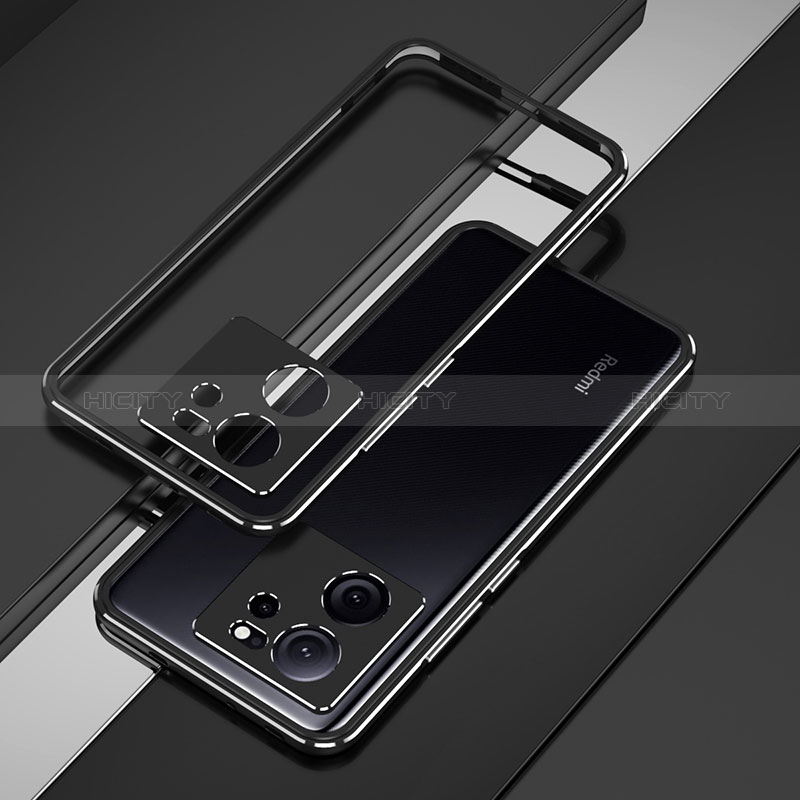 Coque Bumper Luxe Aluminum Metal Etui pour Xiaomi Mi 13T 5G Noir Plus