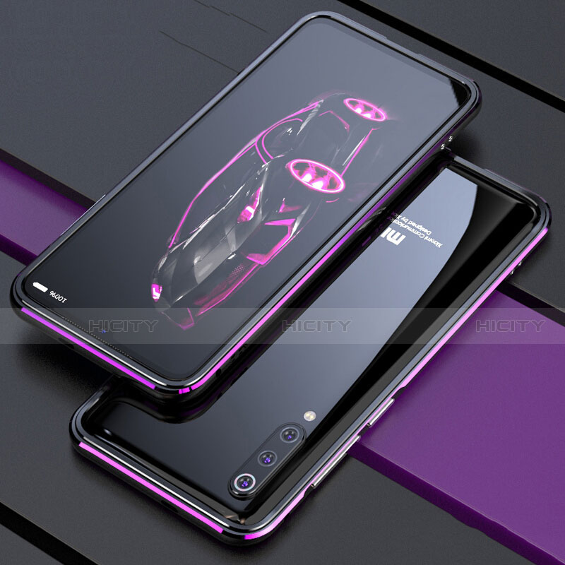 Coque Bumper Luxe Aluminum Metal Etui pour Xiaomi Mi 9 Violet Plus
