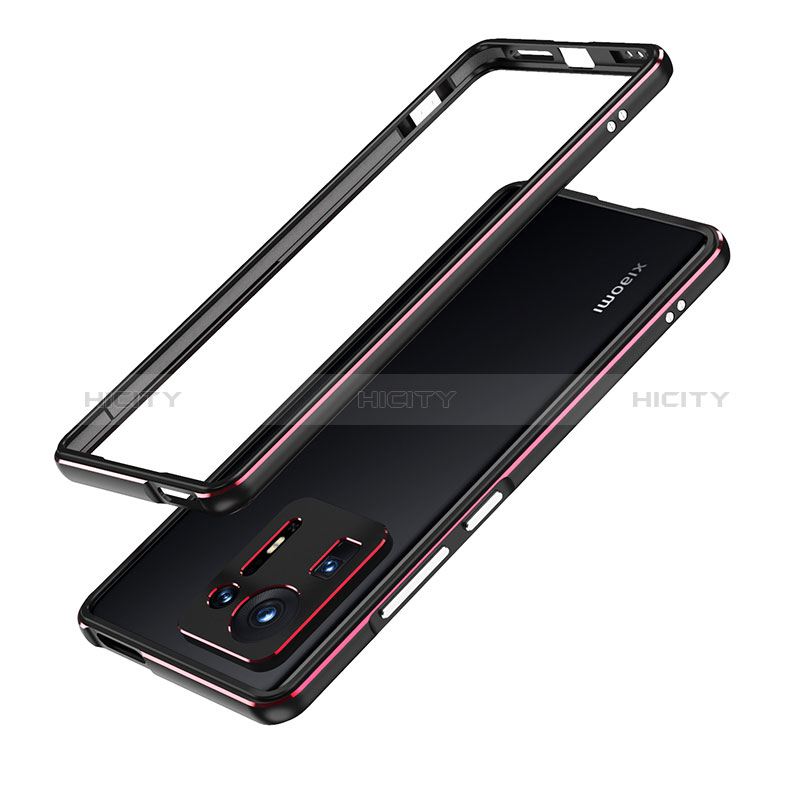 Coque Bumper Luxe Aluminum Metal Etui pour Xiaomi Mi Mix 4 5G Rouge et Noir Plus
