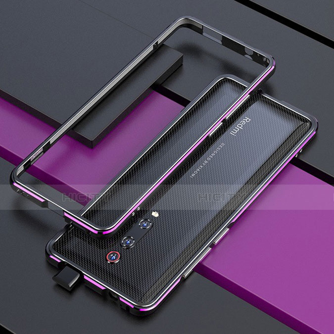 Coque Bumper Luxe Aluminum Metal Etui pour Xiaomi Redmi K20 Pro Violet Plus