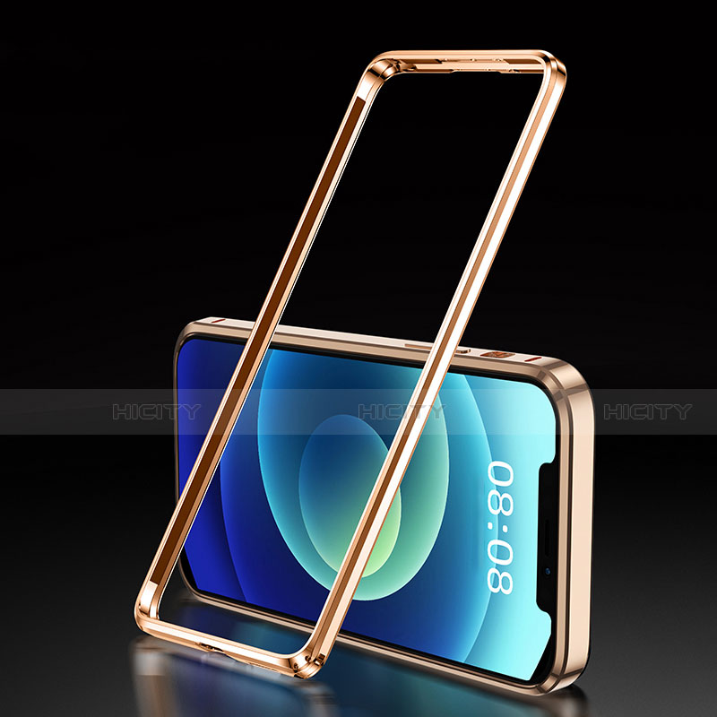 Coque Bumper Luxe Aluminum Metal Etui T01 pour Apple iPhone 12 Plus