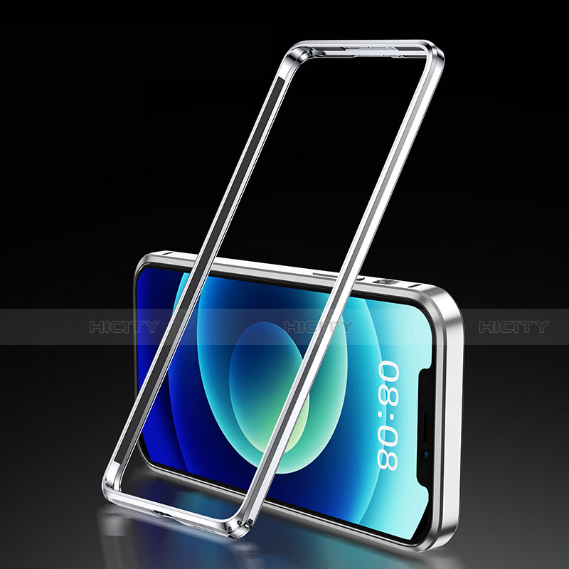 Coque Bumper Luxe Aluminum Metal Etui T01 pour Apple iPhone 12 Plus