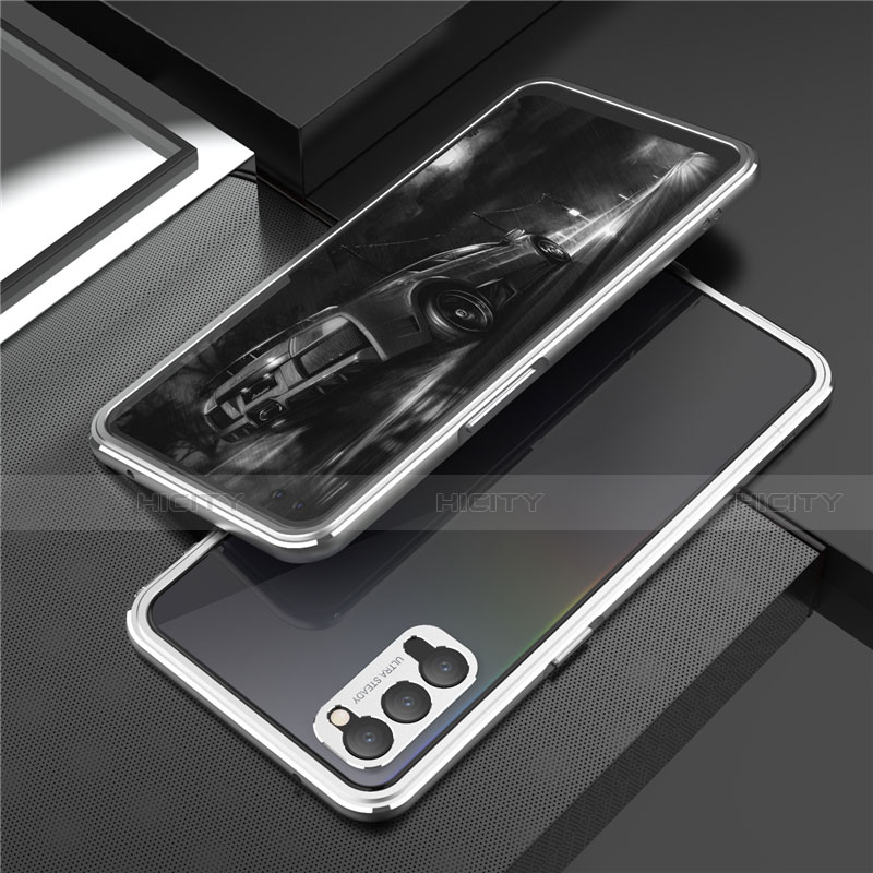 Coque Bumper Luxe Aluminum Metal Etui T01 pour Oppo Reno4 Pro 5G Plus