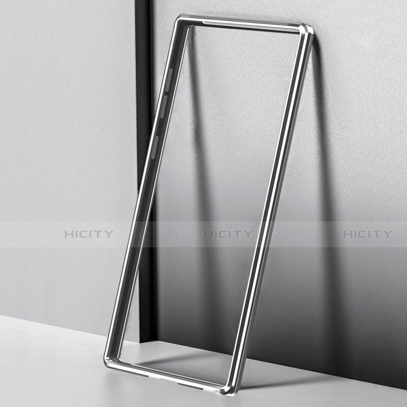 Coque Bumper Luxe Aluminum Metal Etui T01 pour Samsung Galaxy Note 10 Argent Plus