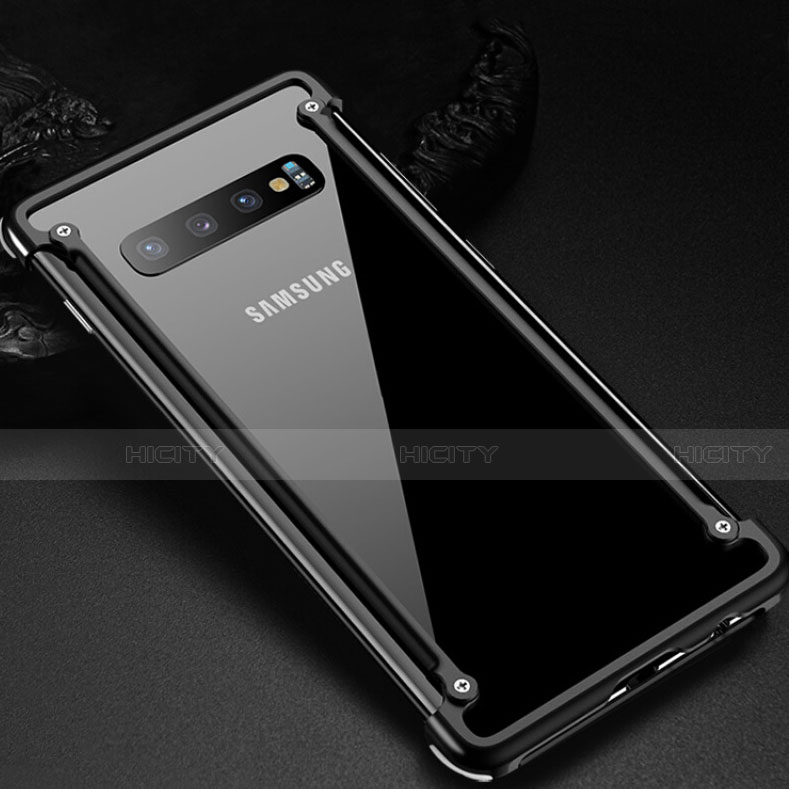 Coque Bumper Luxe Aluminum Metal Etui T01 pour Samsung Galaxy S10 5G Noir Plus