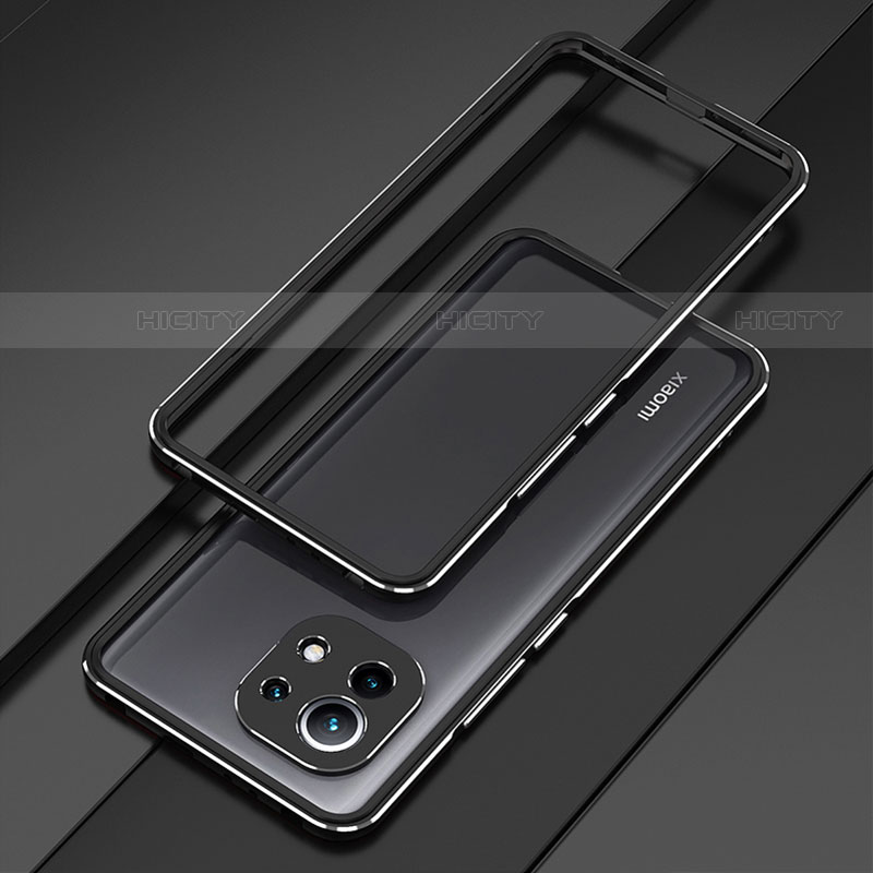 Coque Bumper Luxe Aluminum Metal Etui T01 pour Xiaomi Mi 11 5G Noir Plus