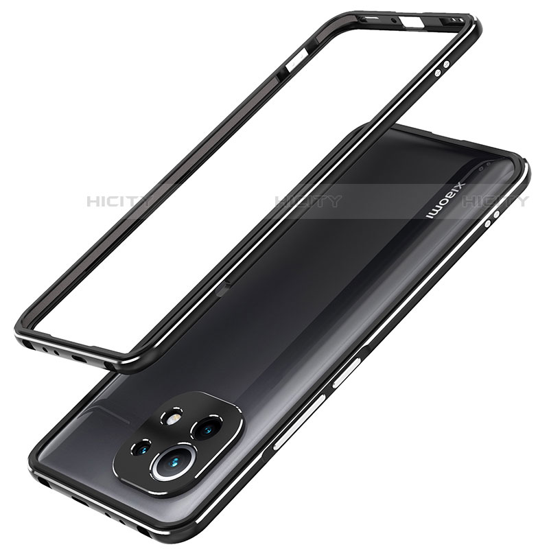 Coque Bumper Luxe Aluminum Metal Etui T02 pour Xiaomi Mi 11 5G Noir Plus