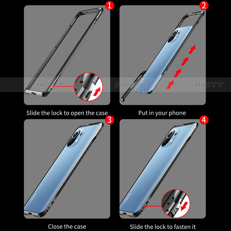 Coque Bumper Luxe Aluminum Metal Etui T03 pour Xiaomi Mi 11 5G Plus
