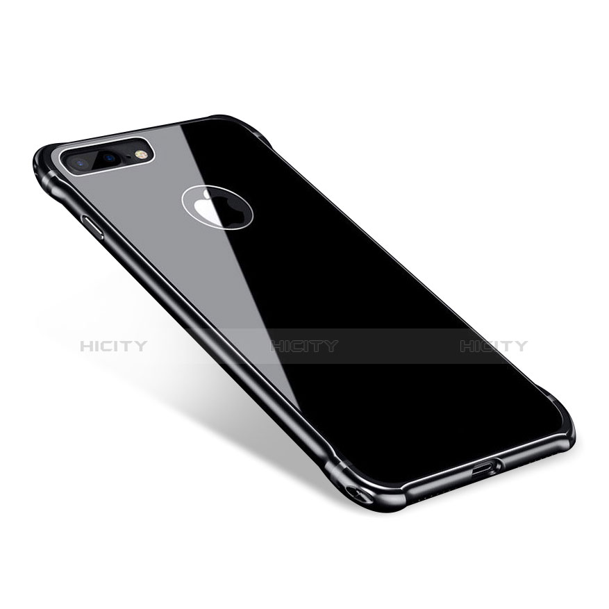 Coque Bumper Luxe Aluminum Metal Miroir Housse Etui M01 pour Apple iPhone 7 Plus Noir Plus