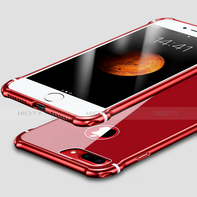 Coque Bumper Luxe Aluminum Metal Miroir Housse Etui M01 pour Apple iPhone 7 Plus Plus