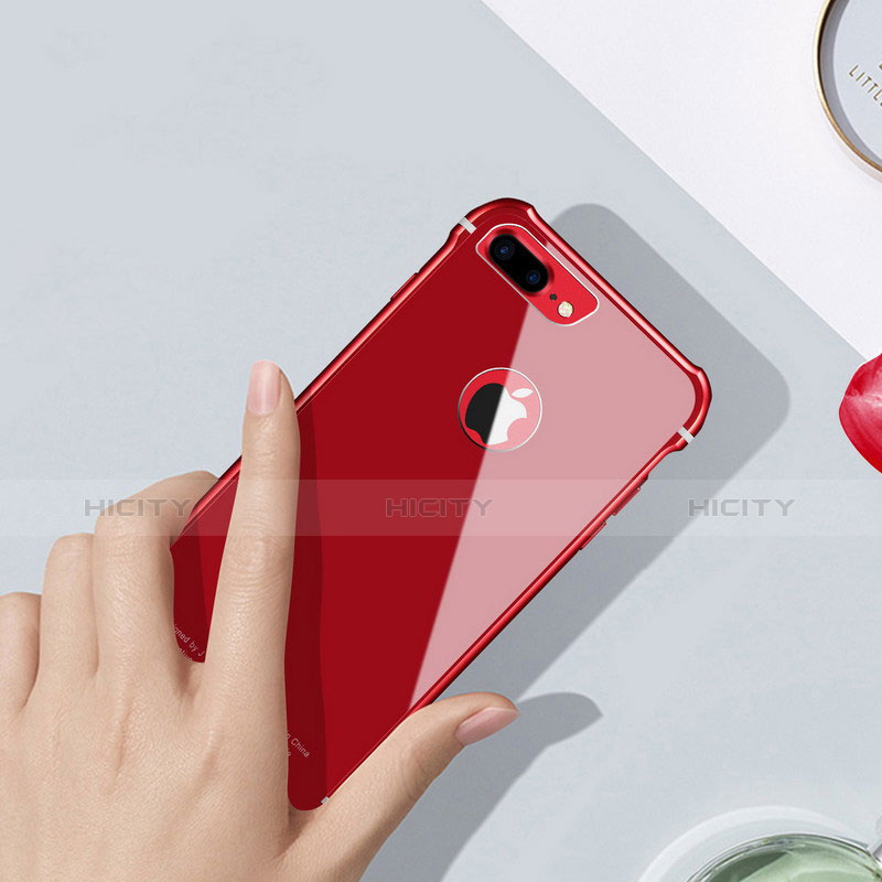 Coque Bumper Luxe Aluminum Metal Miroir Housse Etui M01 pour Apple iPhone 8 Plus Plus
