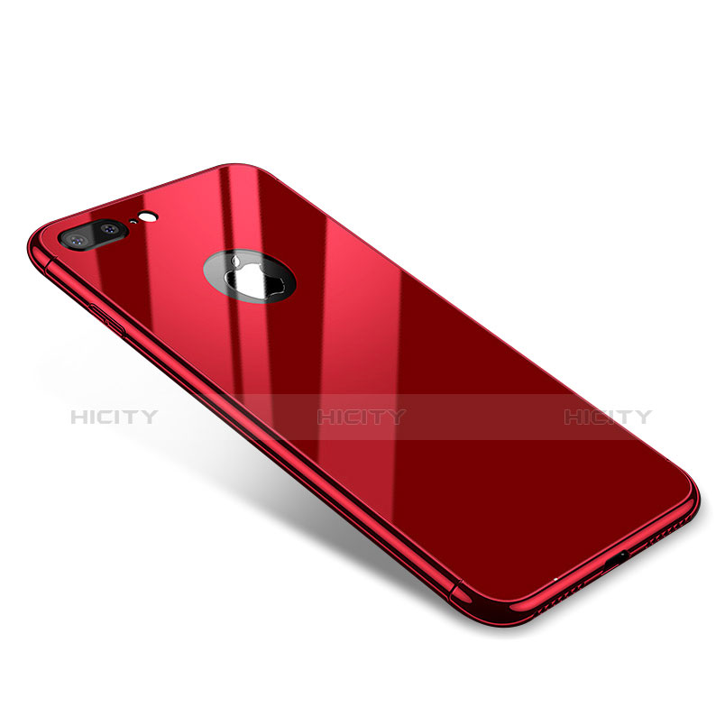 Coque Bumper Luxe Aluminum Metal Miroir Housse Etui pour Apple iPhone 7 Plus Rouge Plus