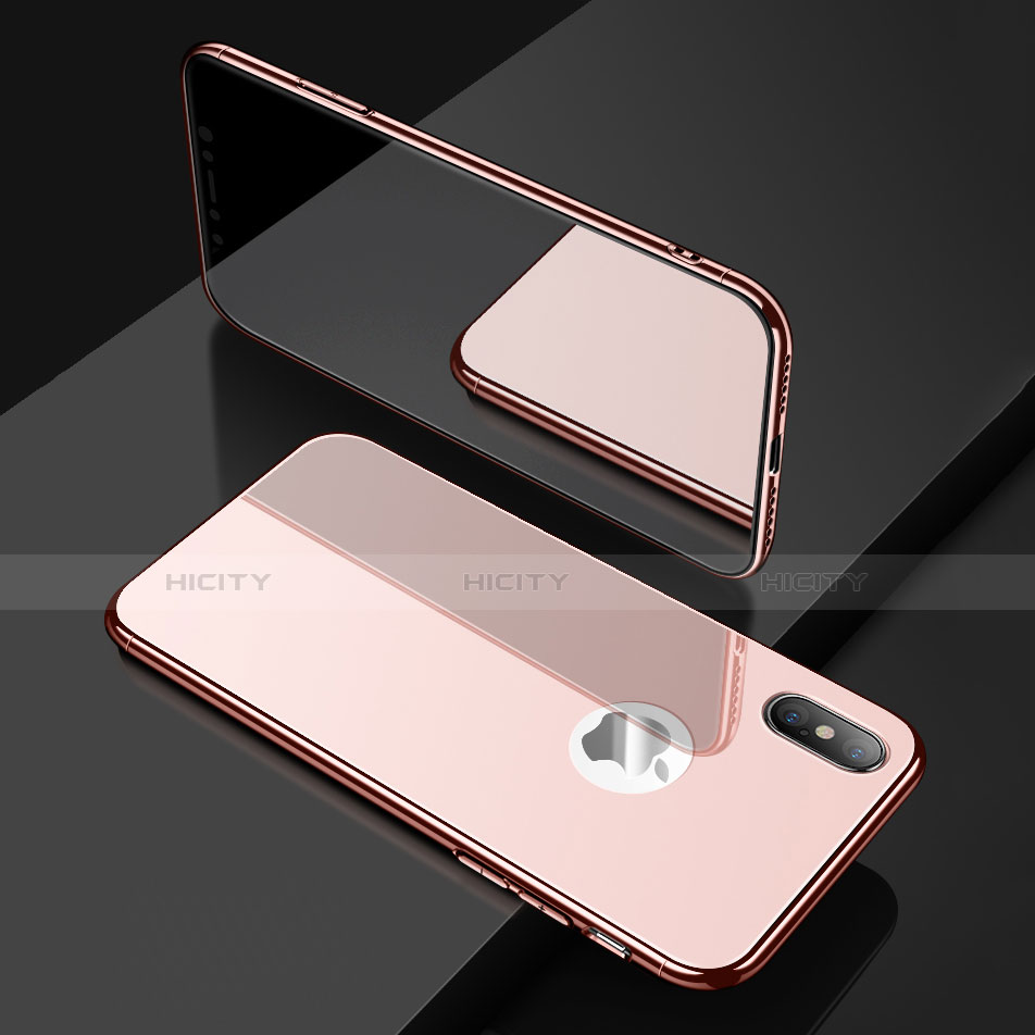 Coque Bumper Luxe Aluminum Metal Miroir Housse Etui pour Apple iPhone X Plus