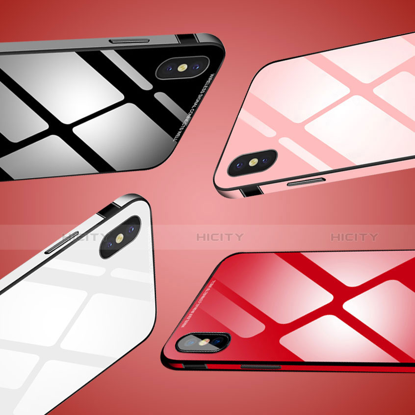Coque Bumper Luxe Aluminum Metal Miroir Housse Etui S01 pour Apple iPhone Xs Plus