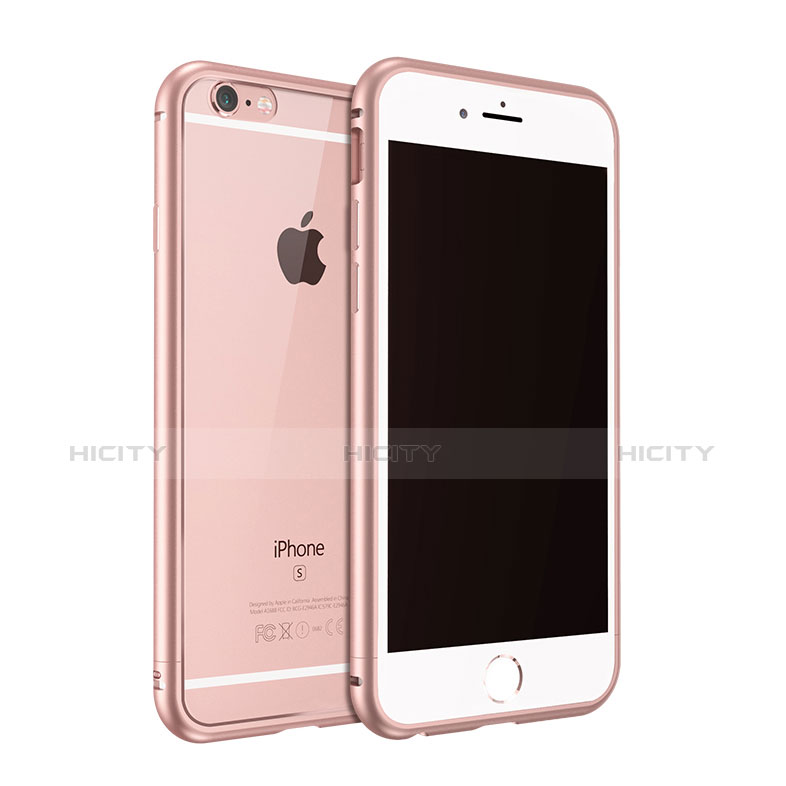 Coque Bumper Luxe Aluminum Metal pour Apple iPhone 6S Or Rose Plus