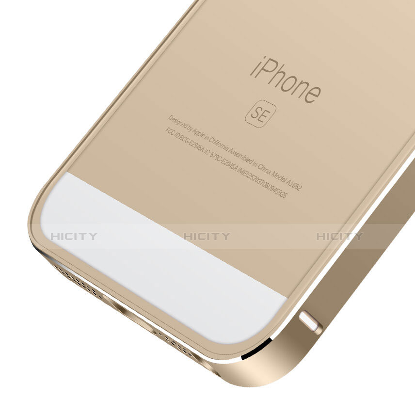 Coque Bumper Luxe Aluminum Metal pour Apple iPhone SE Or Plus
