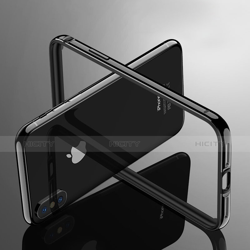 Coque Bumper Luxe Aluminum Metal pour Apple iPhone X Noir Plus