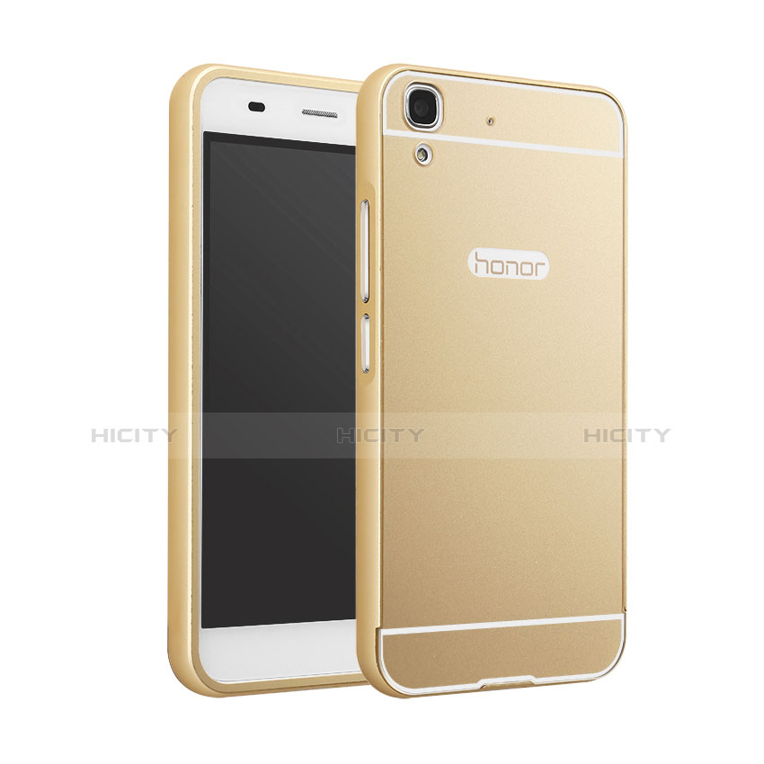 Coque Bumper Luxe Aluminum Metal pour Huawei Y6 Or Plus