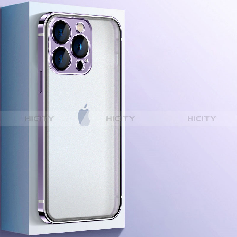 Coque Bumper Luxe Metal et Plastique Etui Housse avec Mag-Safe Magnetic Magnetique JB1 pour Apple iPhone 15 Pro Plus