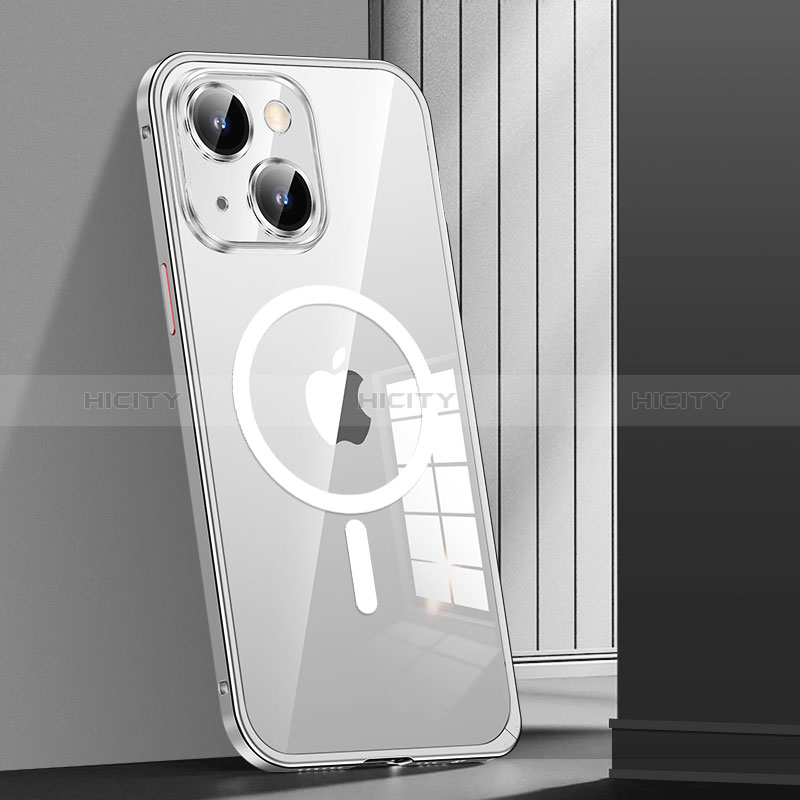 Coque Bumper Luxe Metal et Plastique Etui Housse avec Mag-Safe Magnetic Magnetique JL1 pour Apple iPhone 13 Plus