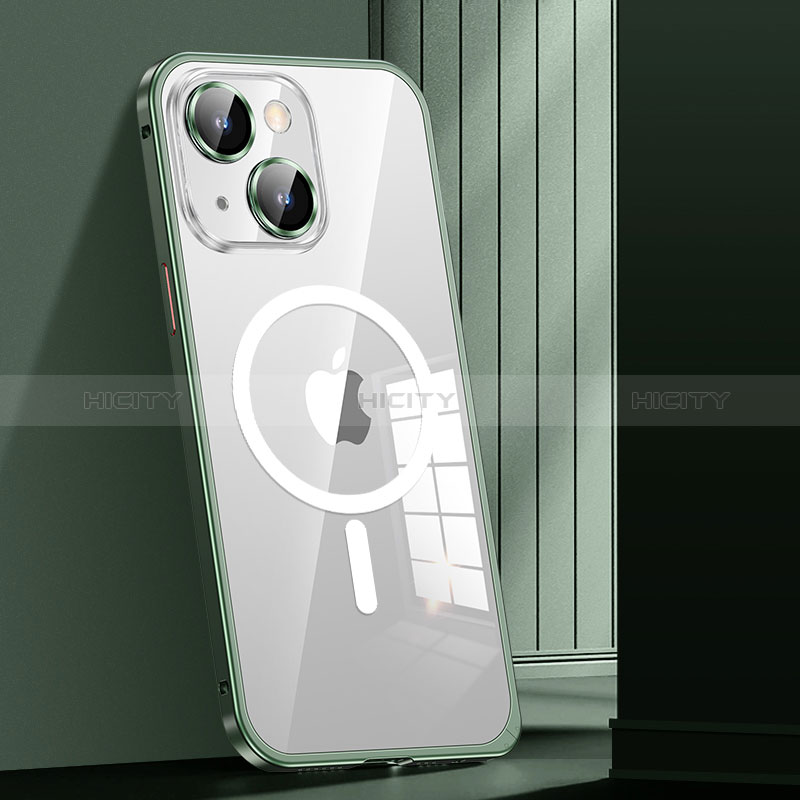 Coque Bumper Luxe Metal et Plastique Etui Housse avec Mag-Safe Magnetic Magnetique JL1 pour Apple iPhone 14 Plus