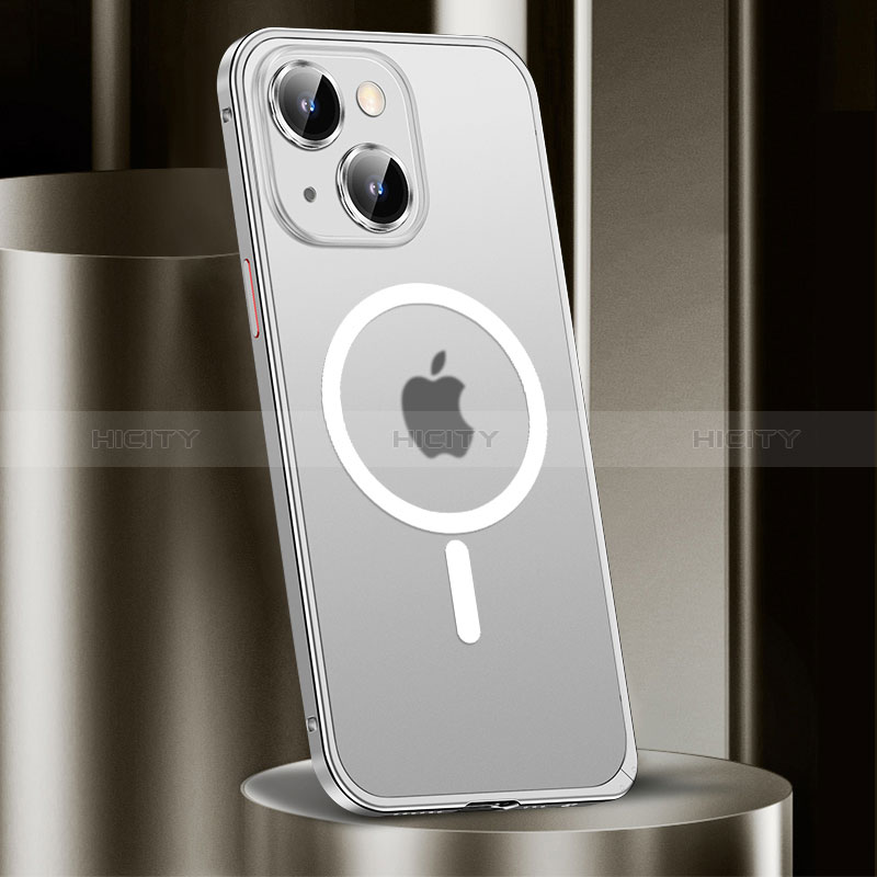 Coque Bumper Luxe Metal et Plastique Etui Housse avec Mag-Safe Magnetic Magnetique JL2 pour Apple iPhone 13 Plus