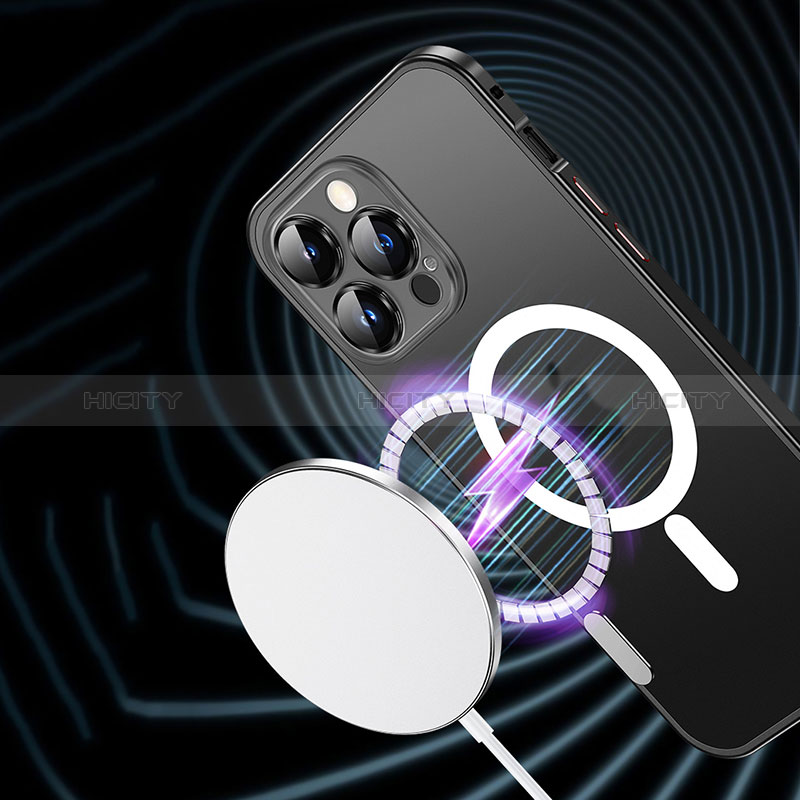 Coque Bumper Luxe Metal et Plastique Etui Housse avec Mag-Safe Magnetic Magnetique JL2 pour Apple iPhone 15 Pro Max Plus